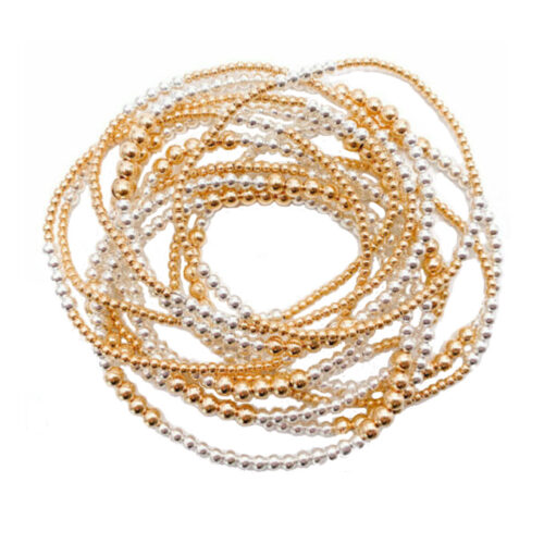 Mixed Metal Bead Bracelets