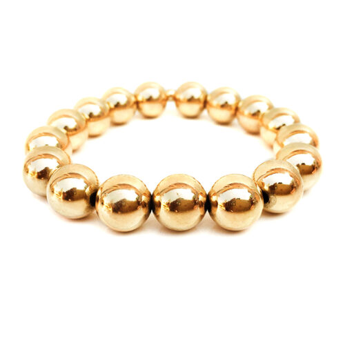 14k Gold 10mm Bead Bracelet