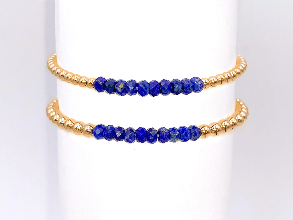 Lapis Gold Filled Bead Bracelet