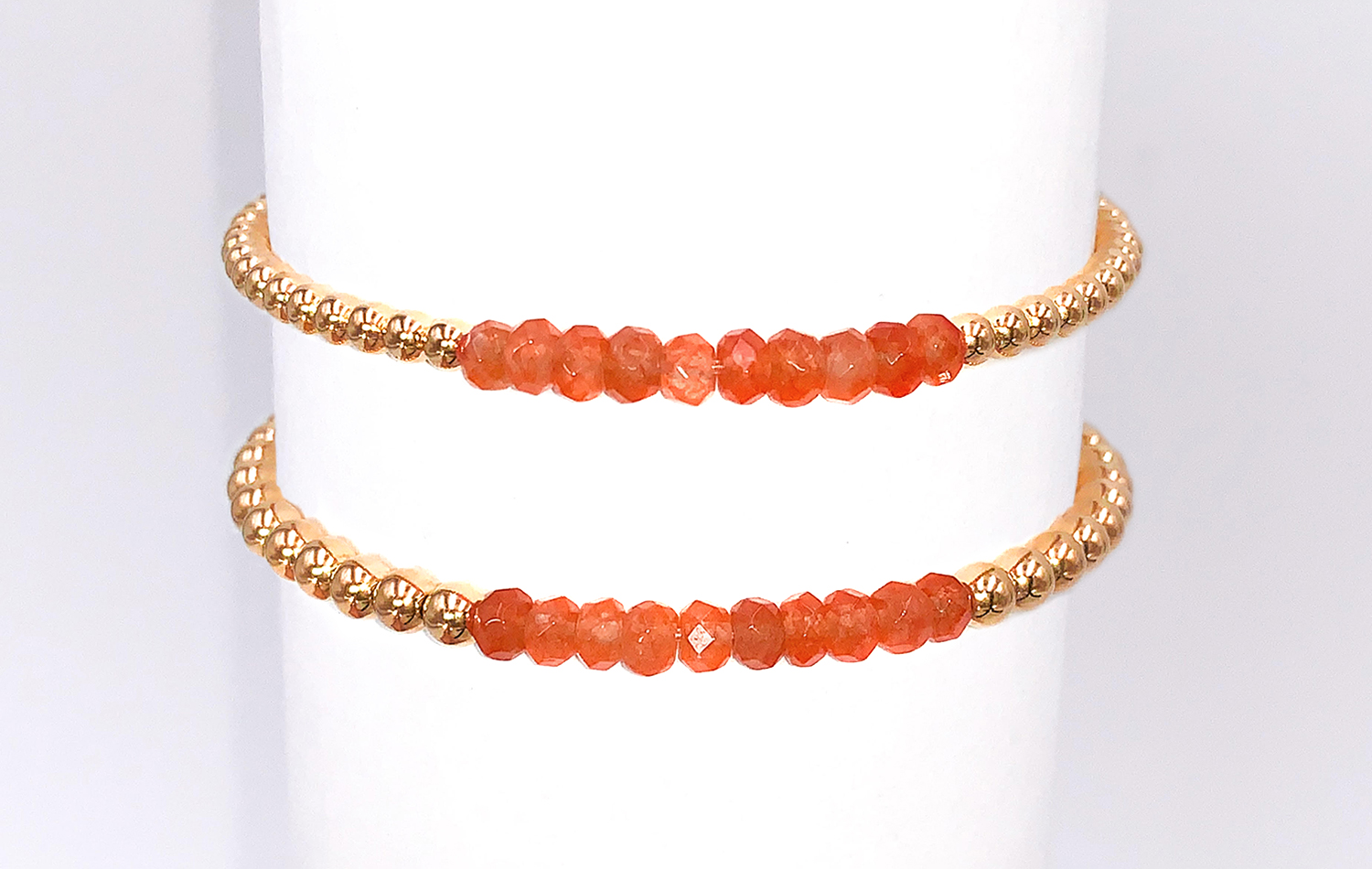 Orange Jade Bracelets Kim Ashley Design