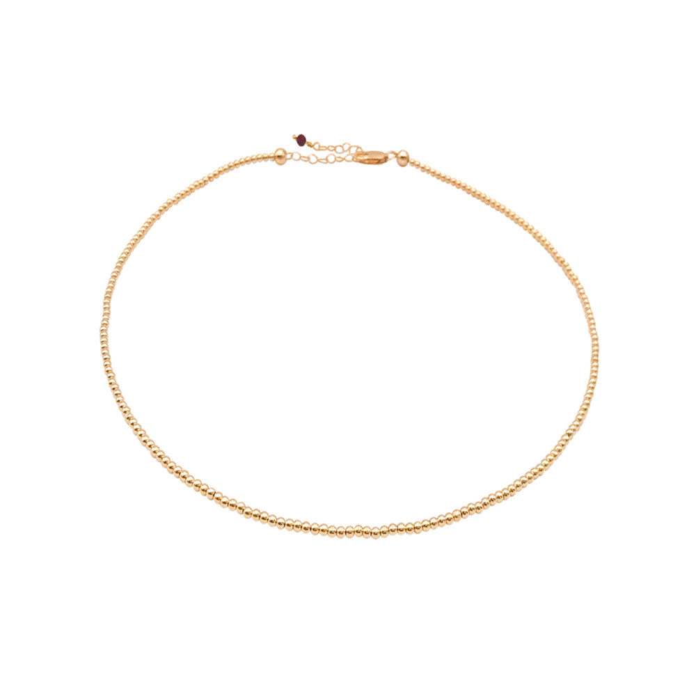 2mm Gold Filled Bead Necklace
