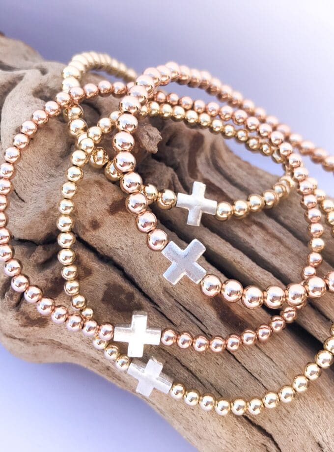 Sterling Silver Cross Bracelet