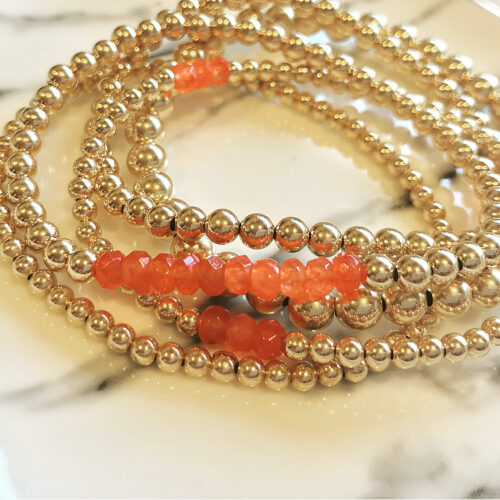 Orange Jade Bracelets