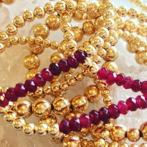 Ruby Jade Bracelets