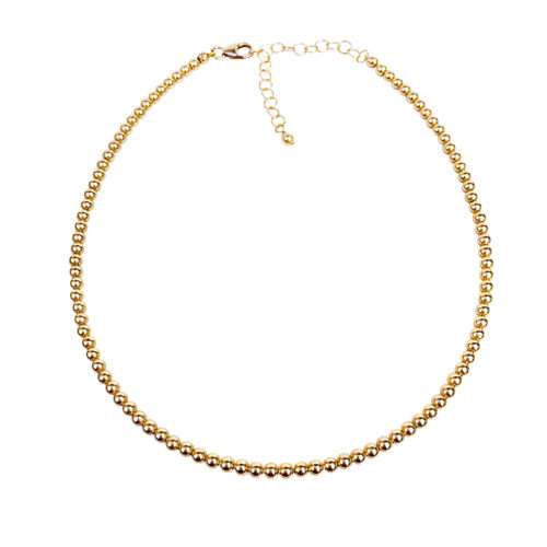 14k Gold 3mm Bead Necklace