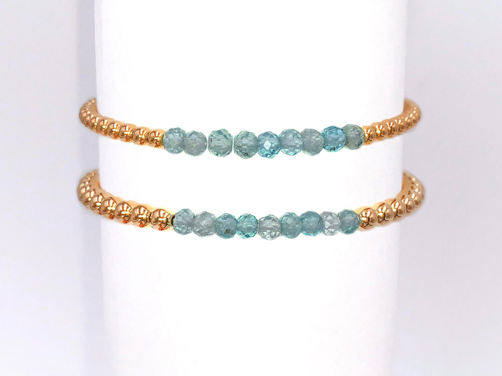 Apatite Gold Filled Bead Bracelet