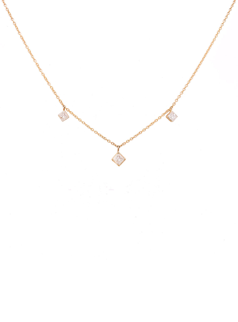 14k Diamond Drop Necklace