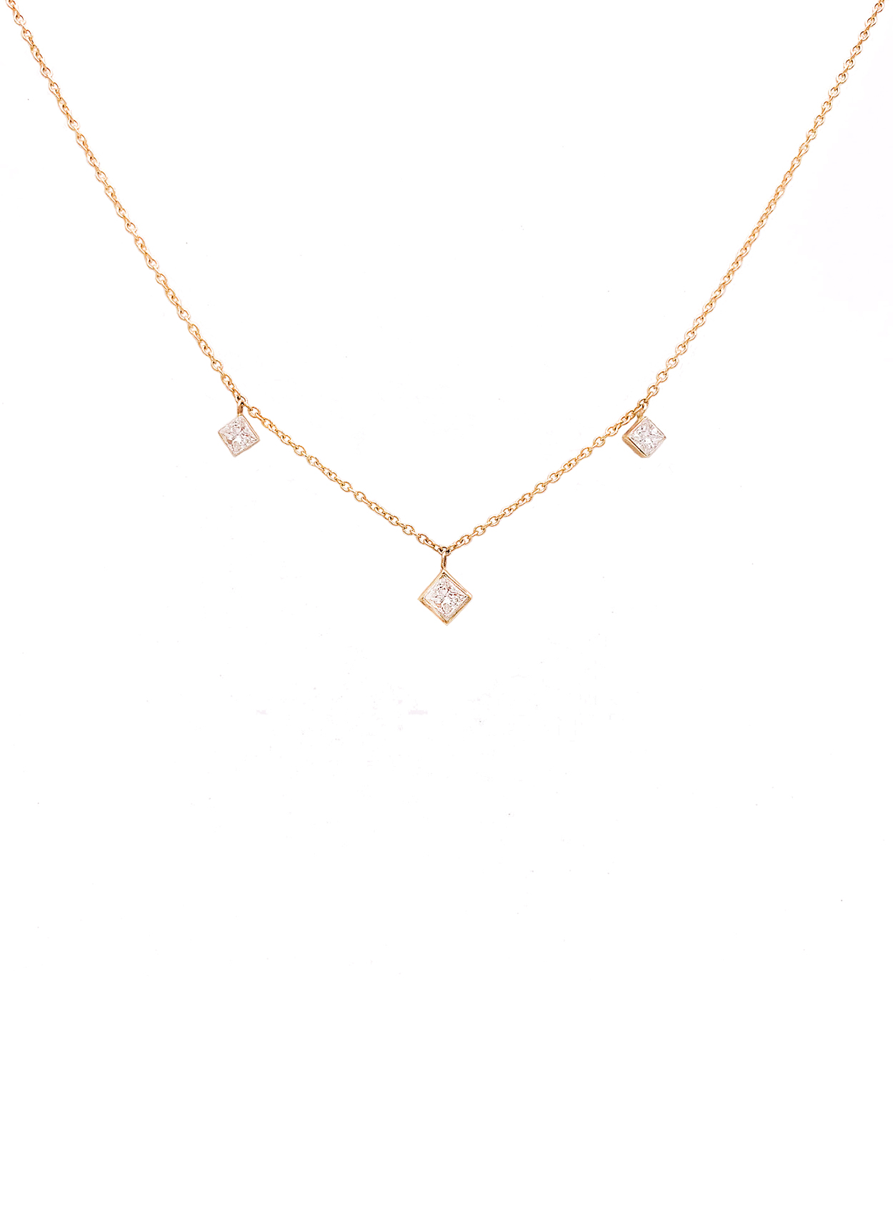 14k Diamond Drop Necklace – Kim Ashley Design