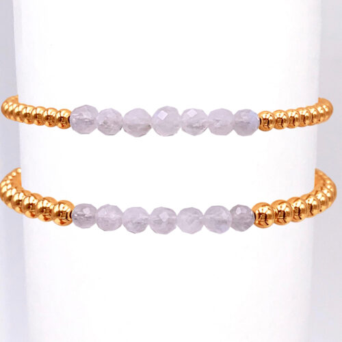 Moonstone Gold Filled Bead Bracelet