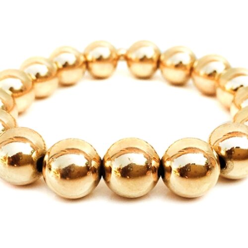Gold Filled Bead Bracelet 10mm